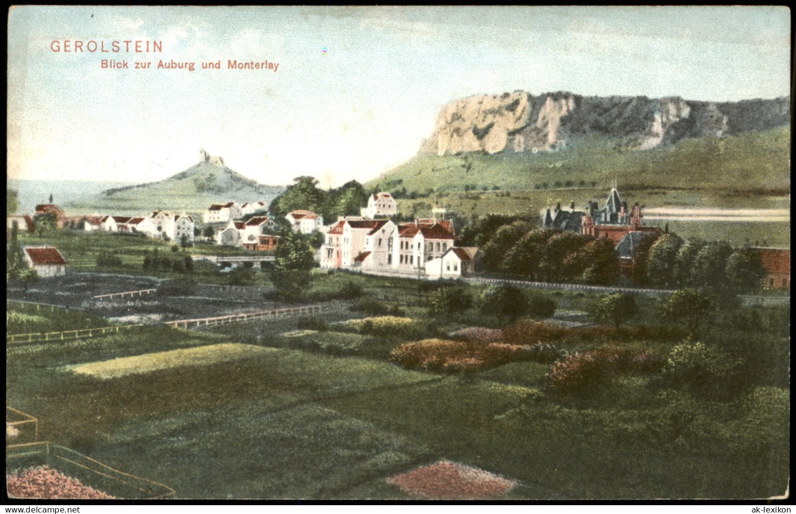 Ansichtskarte Gerolstein Blick Zur Auburg Und Monterlay 1908 - Gerolstein