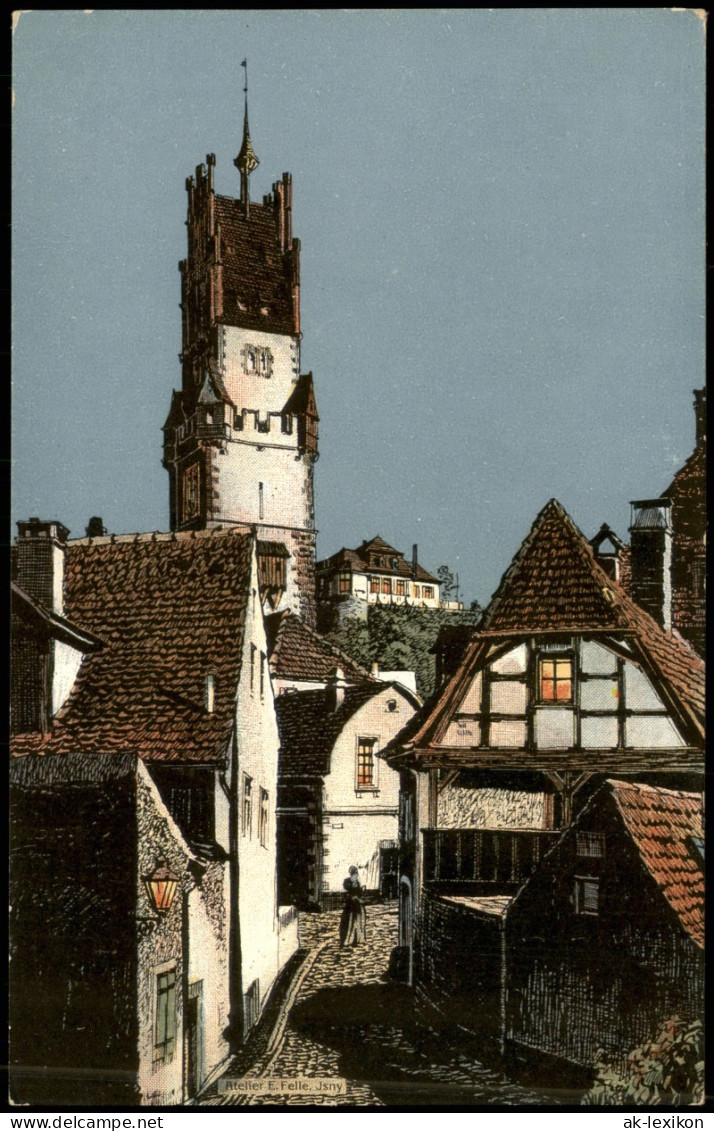 Freiburg Im Breisgau In Der Insel Fachwerkbauten - Moonlight Mondschein 1911 - Freiburg I. Br.