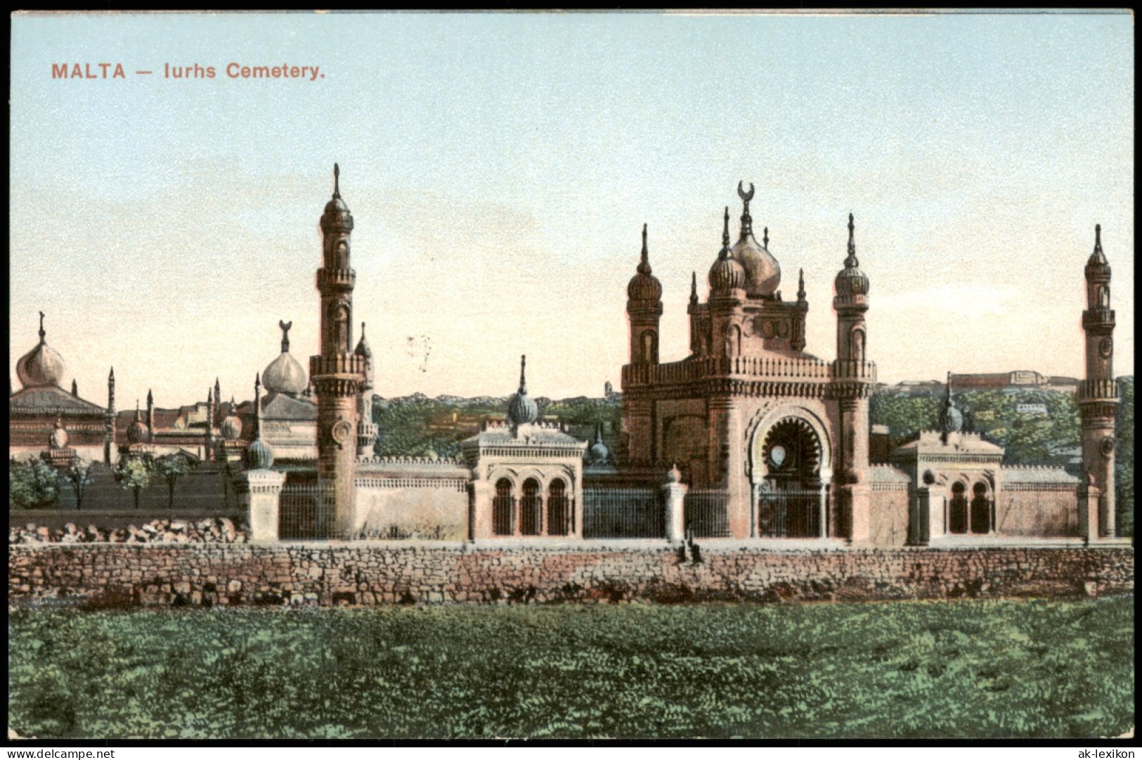 Postcard Malta Lurhs Cemetery. 1913 - Malta