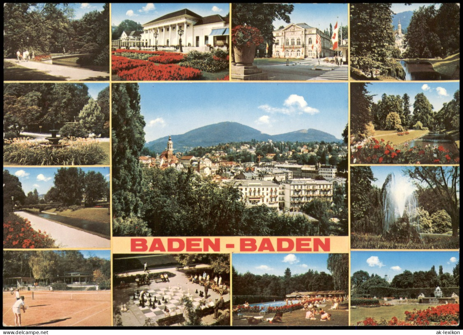 Baden-Baden  U.a. Groß-Schach-Anlage, Tennisplatz Uvm. 1977 - Baden-Baden