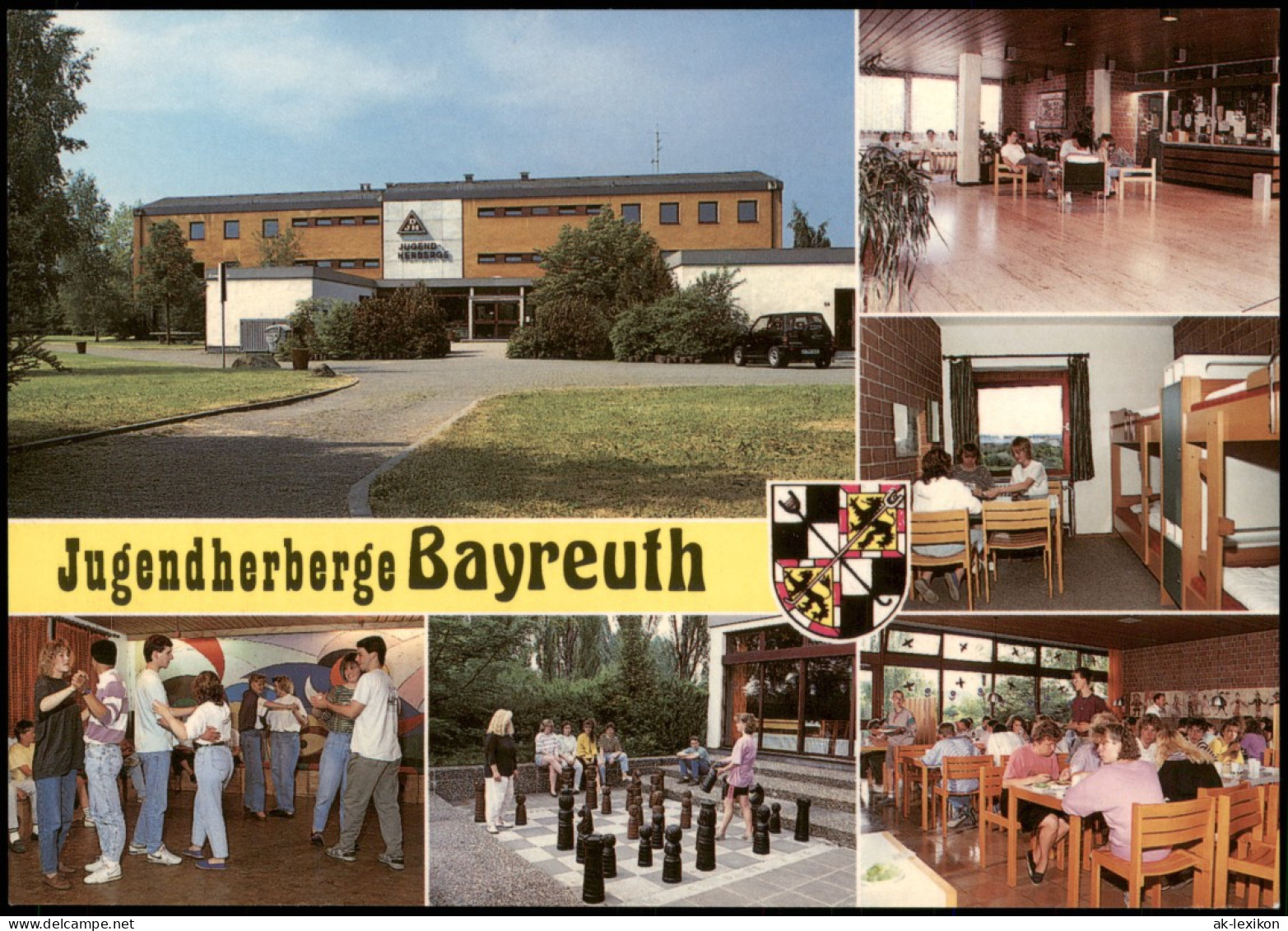Bayreuth Mehrbild-AK Jugendherberge Am Kreuzsteinbad U.a. Großschach-Anlage 1975 - Bayreuth
