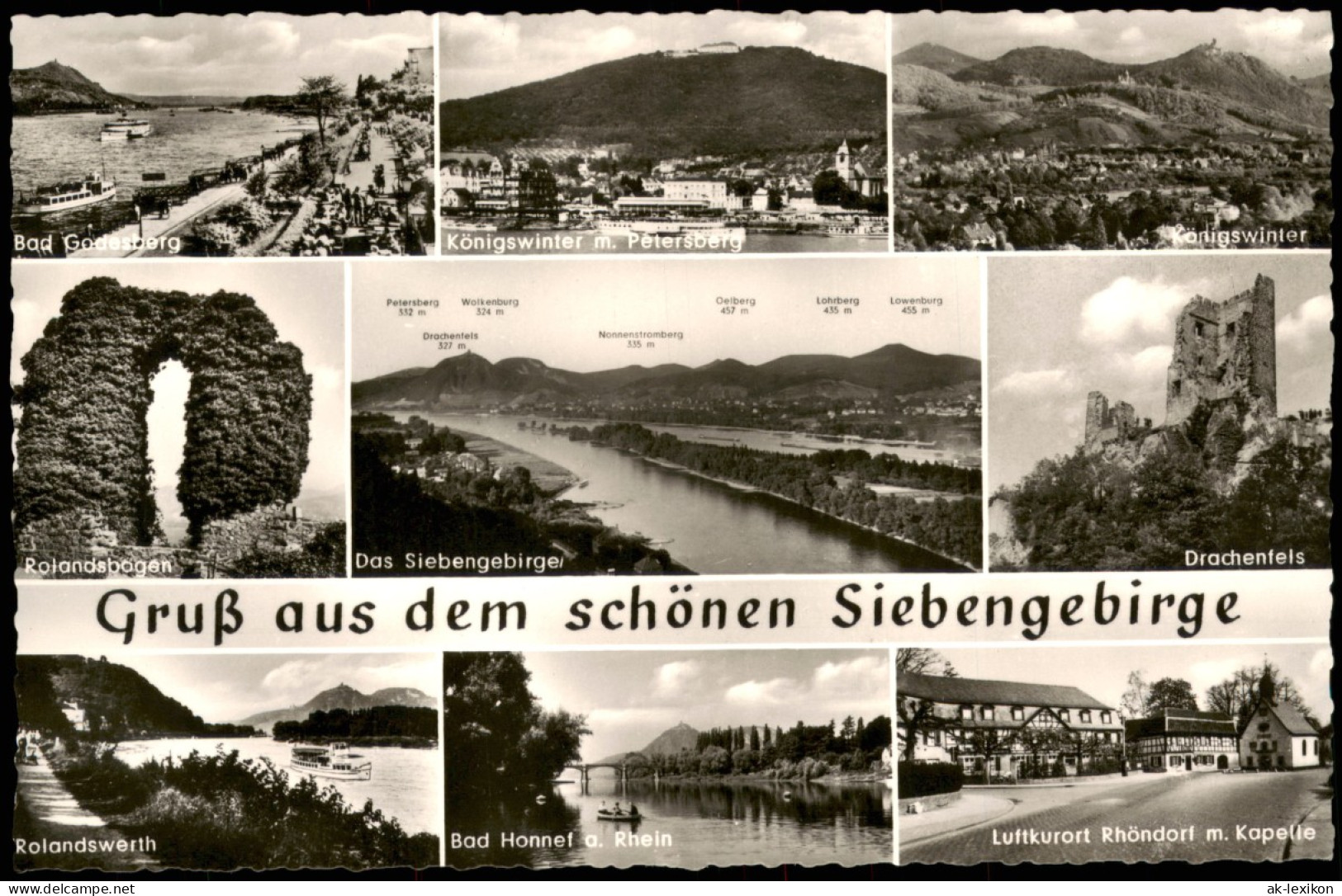 Rhöndorf-Bad Honnef Siebengebirge MB Königswinter, Godesberg Uvm 1961 - Bad Honnef