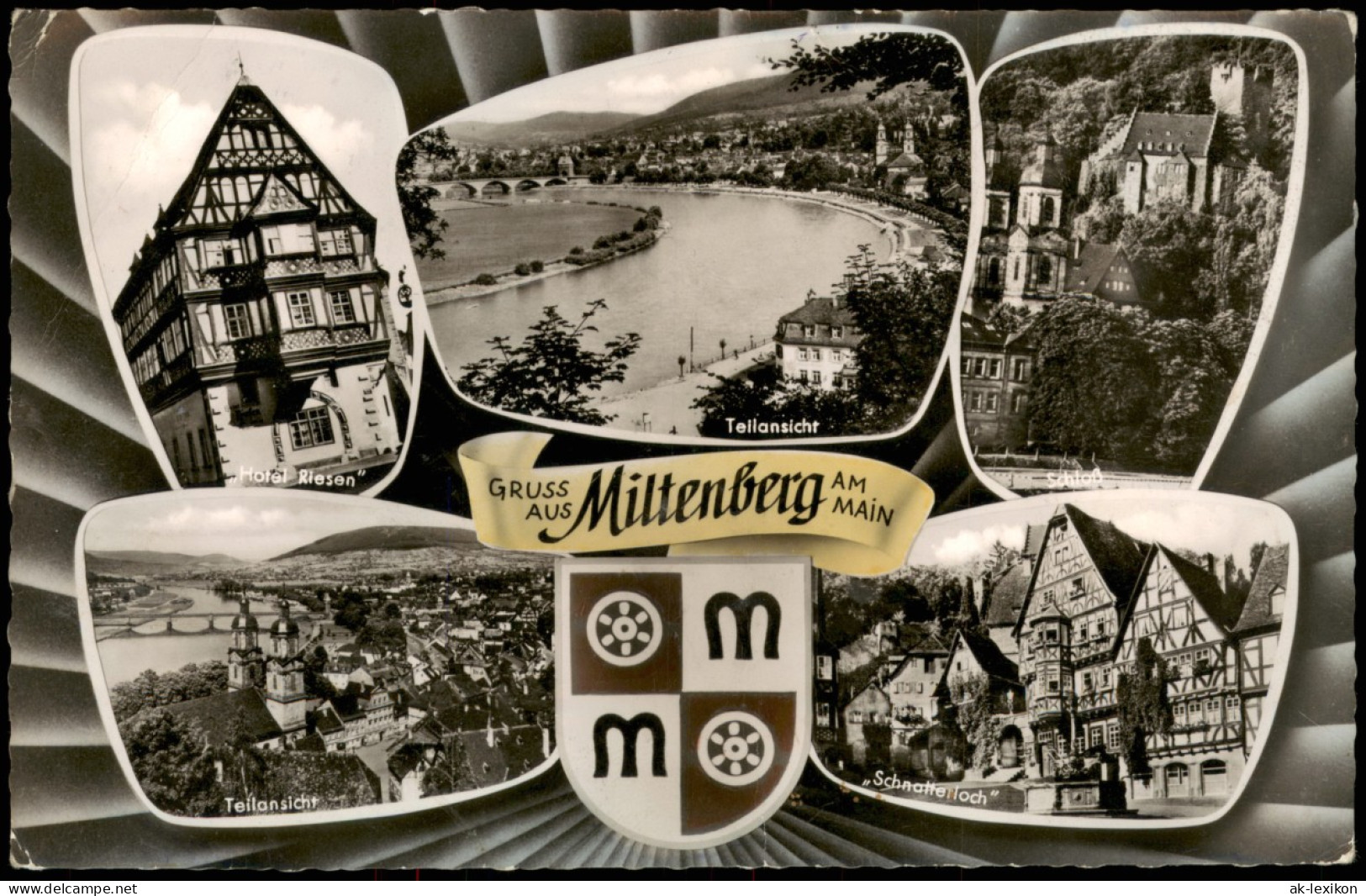 Ansichtskarte Miltenberg (Main) Teilansicht, Totale, Fachwerkhäuser 1960 - Miltenberg A. Main