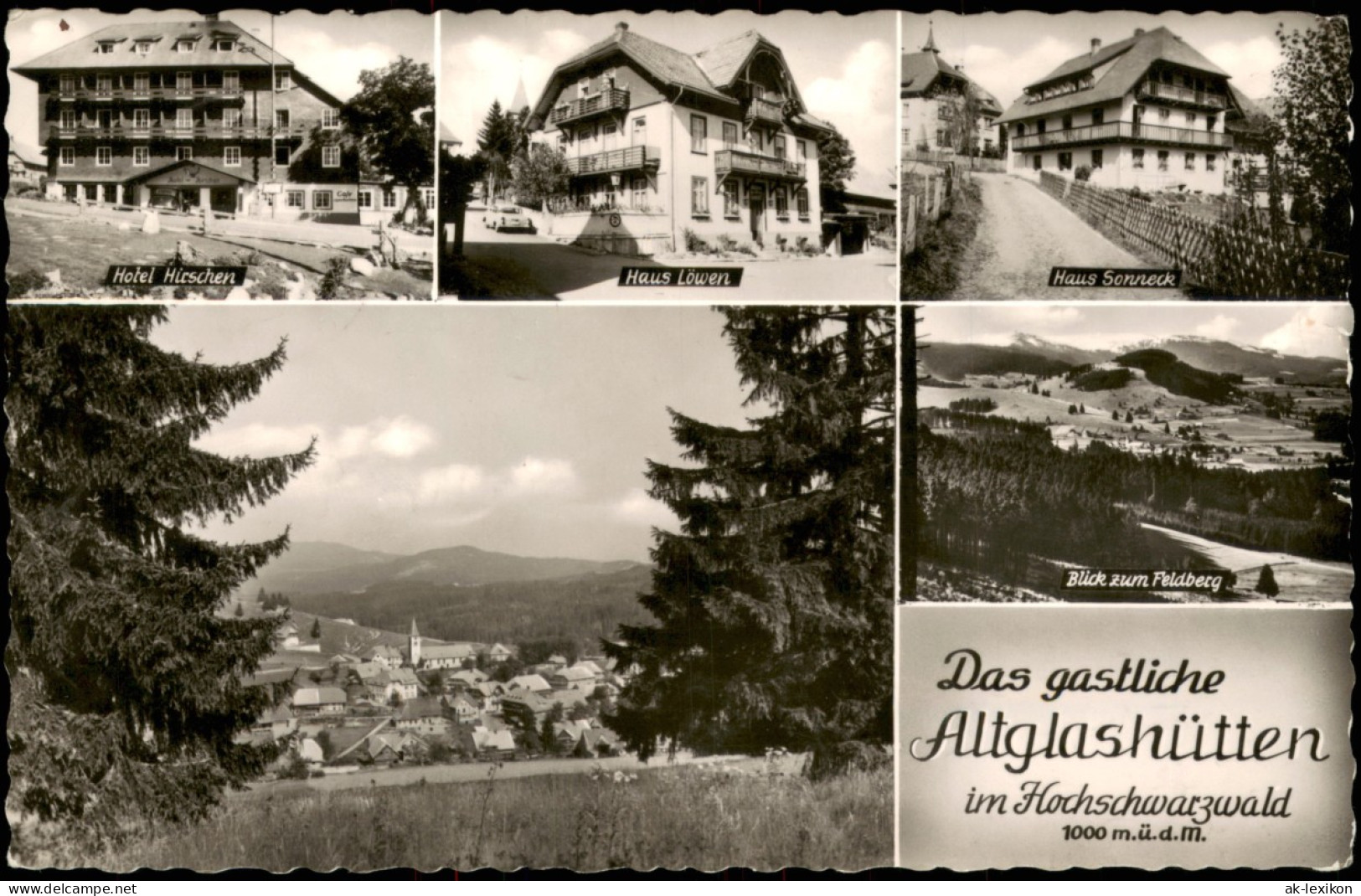 Altglashütten-Feldberg (Schwarzwald) Mehrbild: Stadt Und Hotels 1961 - Feldberg