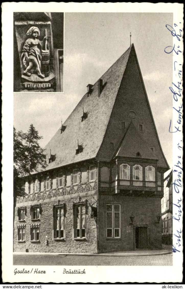Ansichtskarte Goslar Hotel Brusttuch, Butterhanne - 2 Bild 1958 - Goslar