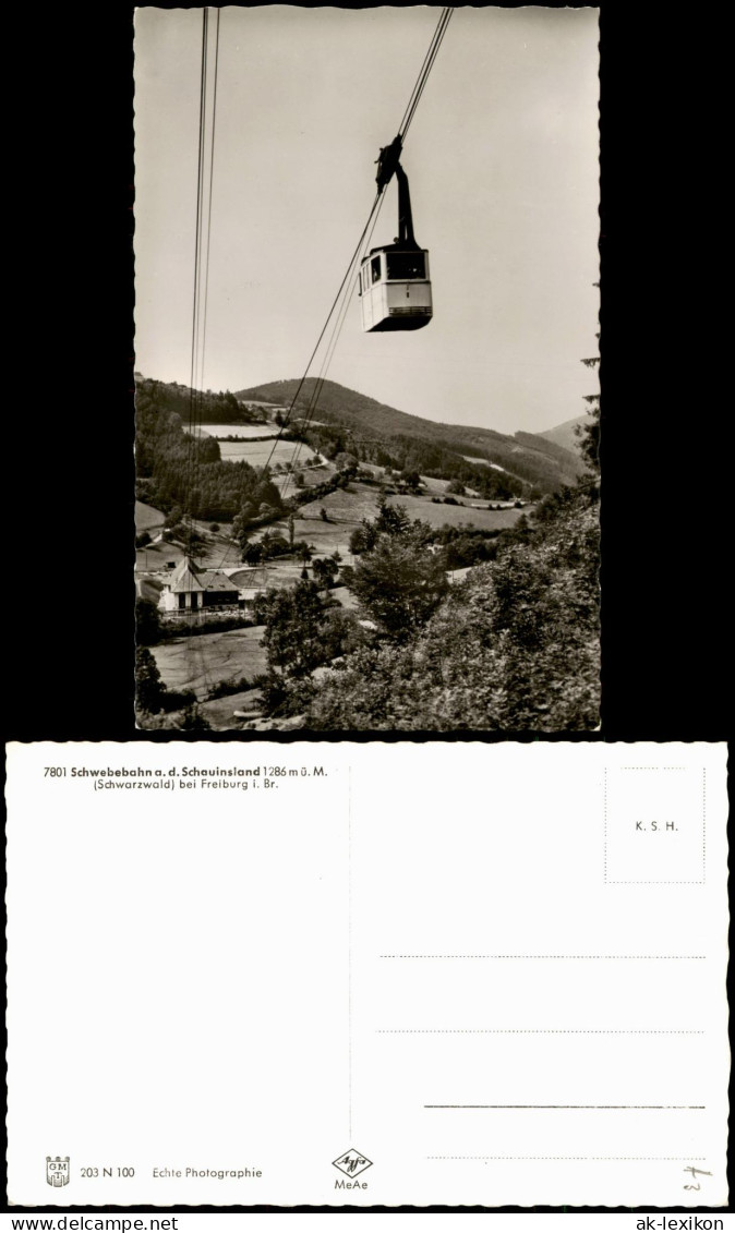 Freiburg Im Breisgau Schwebebahn A.d. Schauinsland 1286 M ü. M. 1958 - Freiburg I. Br.