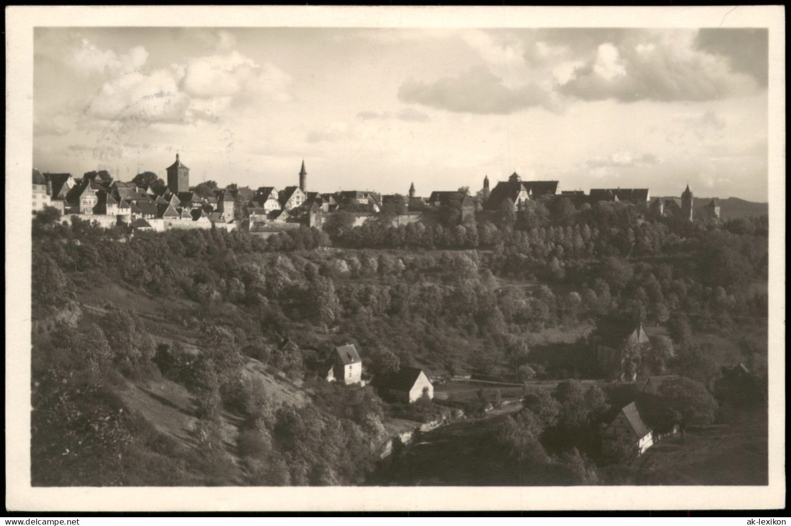 Ansichtskarte Rothenburg Ob Der Tauber Kappenzipfel Panorama-Ansicht 1938 - Rothenburg O. D. Tauber