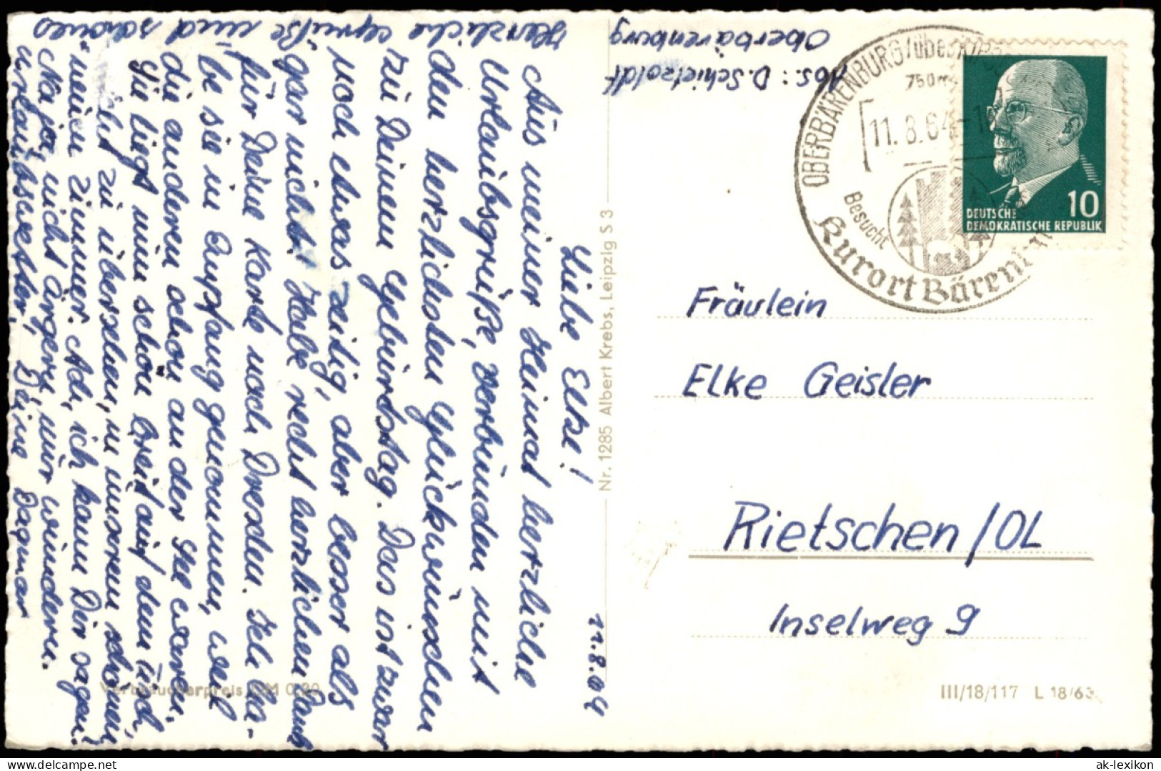 Oberbärenburg-Altenberg (Erzgebirge) Waldkapelle Zur DDR-Zeit 1964 - Altenberg