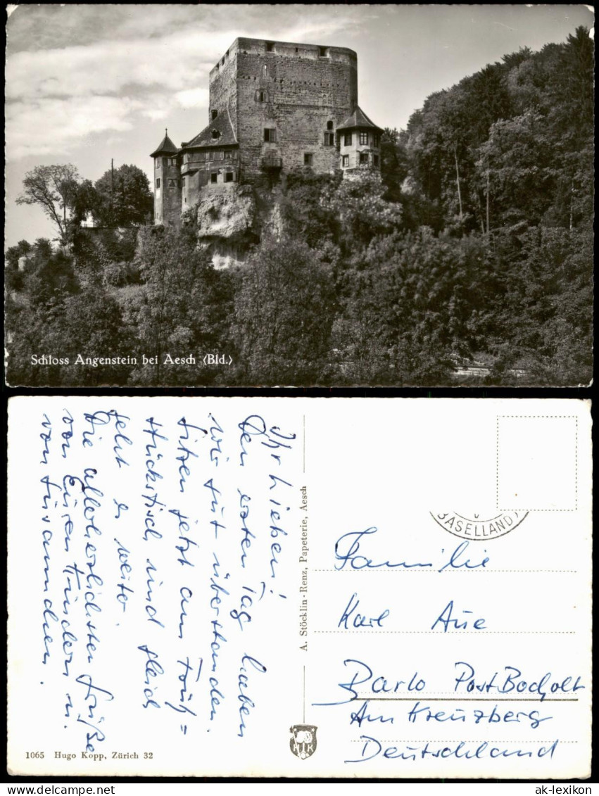 Ansichtskarte Aesch Basel Landschaft Schloß Angenstein 1963 - Autres & Non Classés