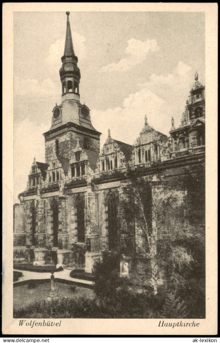 Ansichtskarte Wolfenbüttel Hauptkirche Partie A.d. Kirche 1930 - Wolfenbüttel