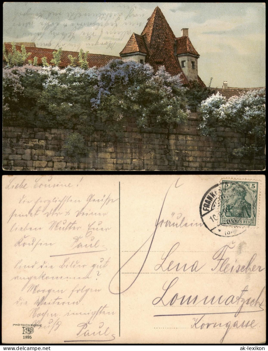 Ansichtskarte  Stimmungsbild: Blühende Stadtmauer 1908 - 1900-1949
