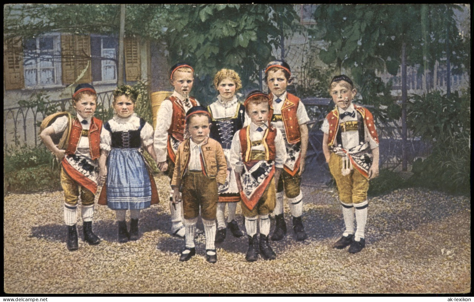 Ansichtskarte Toggenburg-Wildhaus SG Taugenburger-Trachten Kindergruppe 1919 - Sonstige & Ohne Zuordnung