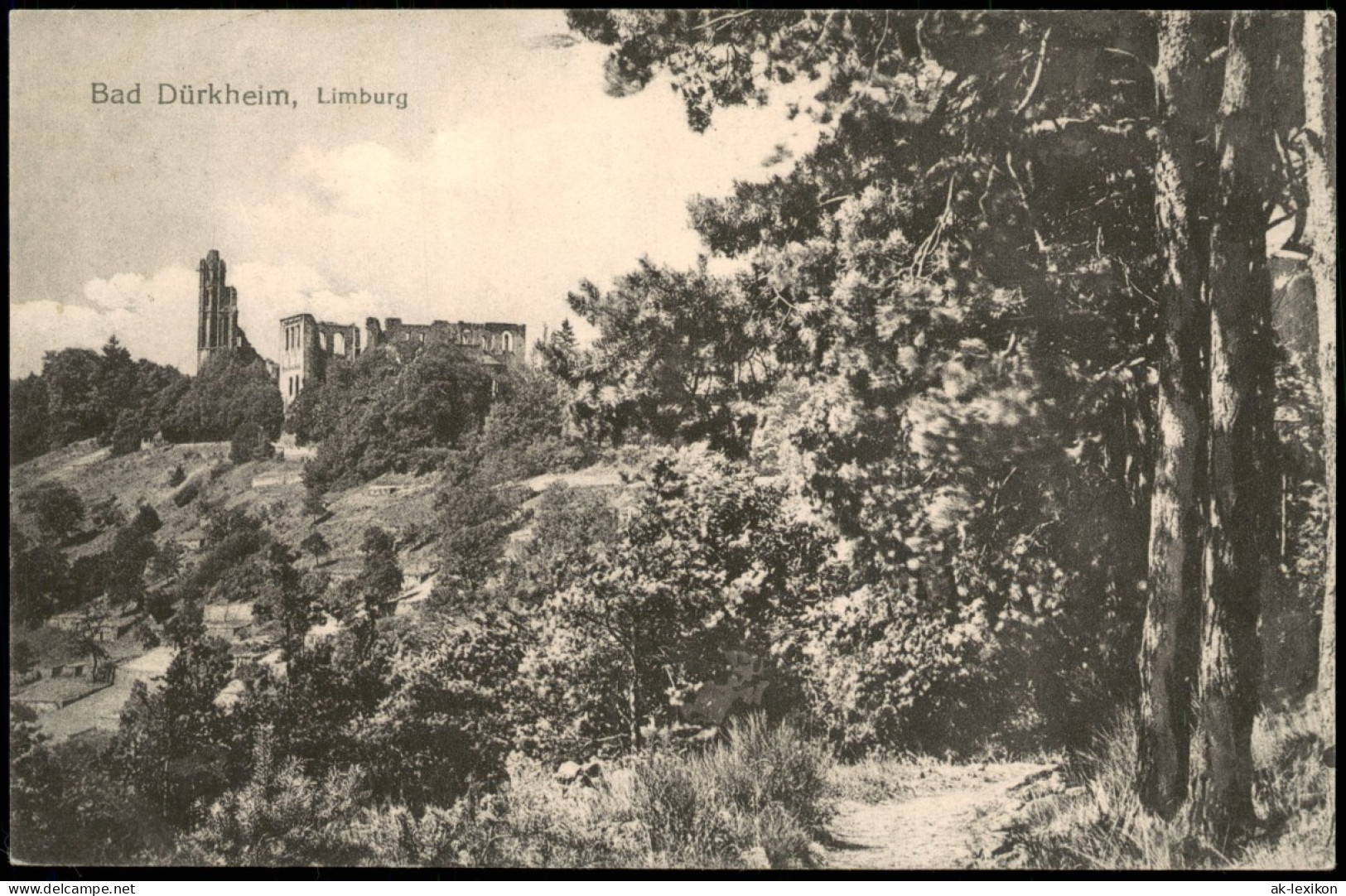 Ansichtskarte Bad Dürkheim Umland-Ansicht Mit Der Limburg 1910 - Bad Duerkheim