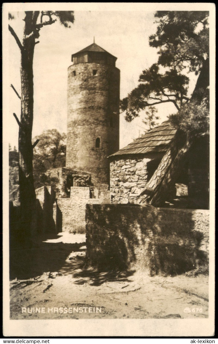 Ansichtskarte  Echtfoto-AK BURG RUINE HASSENSTEIN (Castle) 1950 - Non Classificati