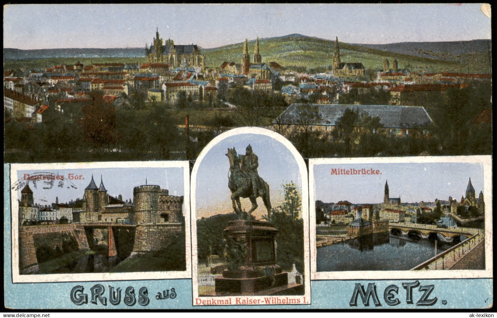 CPA Metz Stadtteilansichten 1916   Im 1. WK Feldpost Gelaufen (nach Friedberg) - Metz