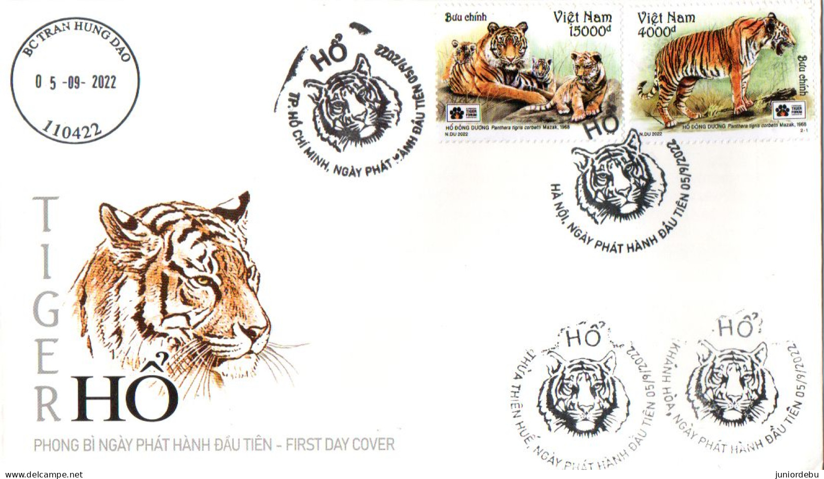 Vietnam   - 2022  -  International Tiger Conservation Forum - Vladivostok, Russia - FDC. - Felini