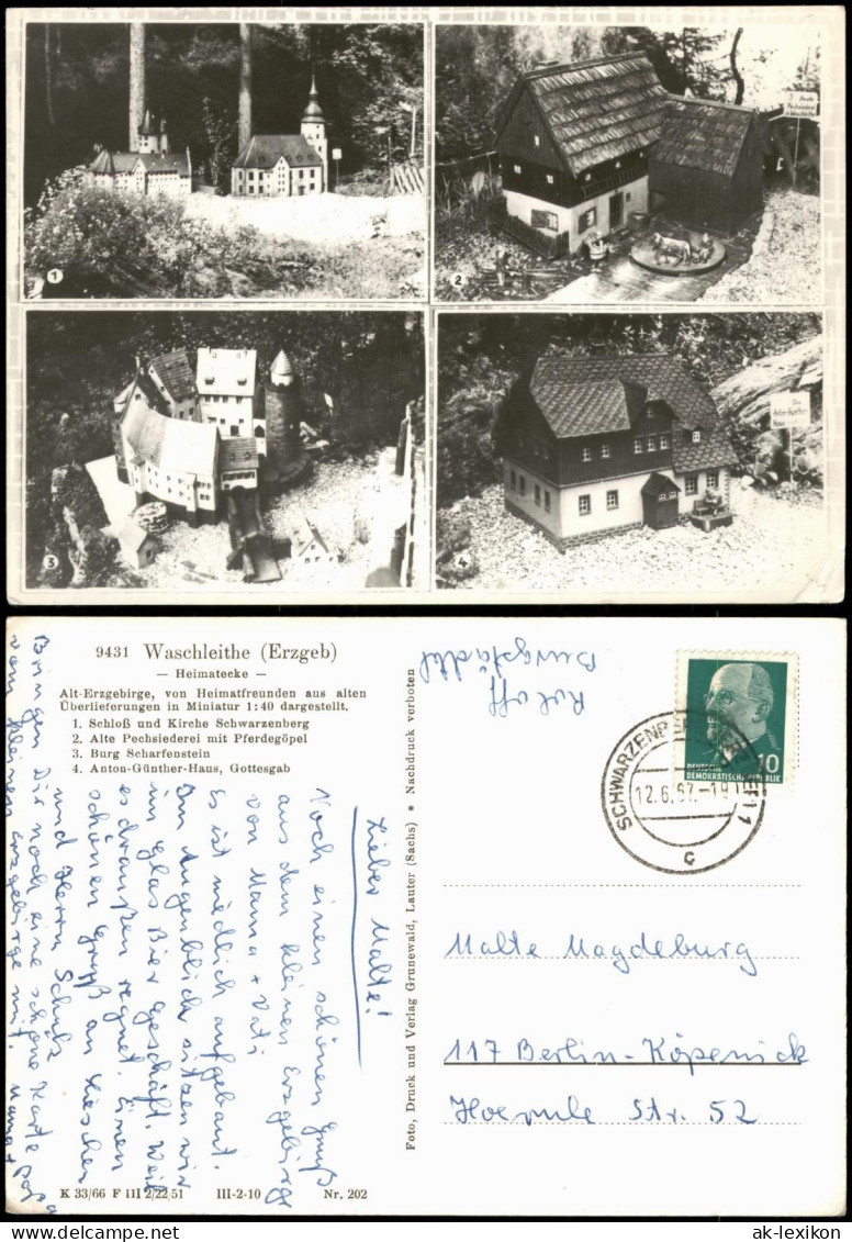 Waschleithe-Grünhain-Beierfeld DDR MB Miniatur-Schauanlage Heimatecke 1967 - Grünhain