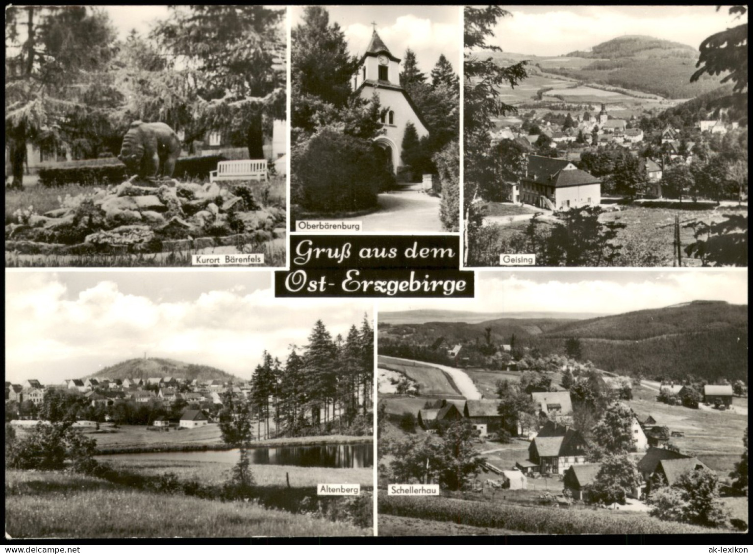 Bärenfels (Erzgebirge) Bärenfels - Plastik Im Park, Geising  Panorama 1978 - Schellerhau