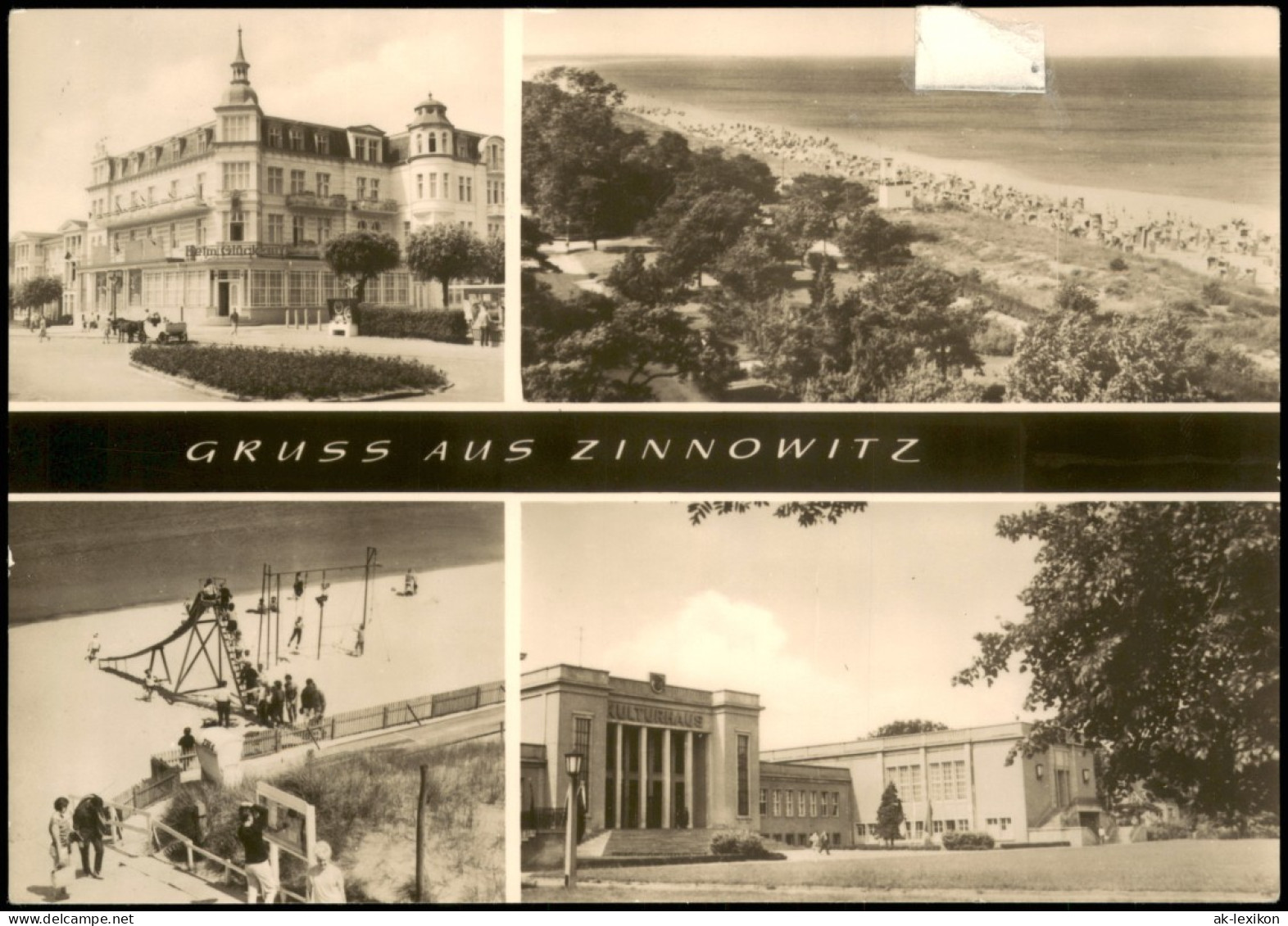 Zinnowitz Gruss-Aus DDR Mehrbildkarte 4 Ortsansichten U.a. Ostsee Strand 1969 - Zinnowitz