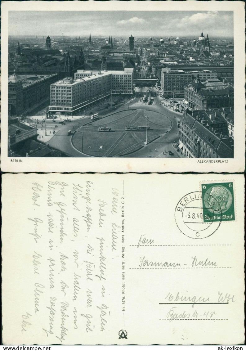 Ansichtskarte Mitte-Berlin Alexanderplatz - Fernblick 1940 - Mitte