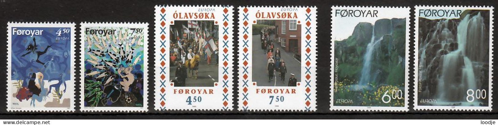 Faeroer Europa Cept 1996 T.m. 1999 Gestempeld - Faroe Islands