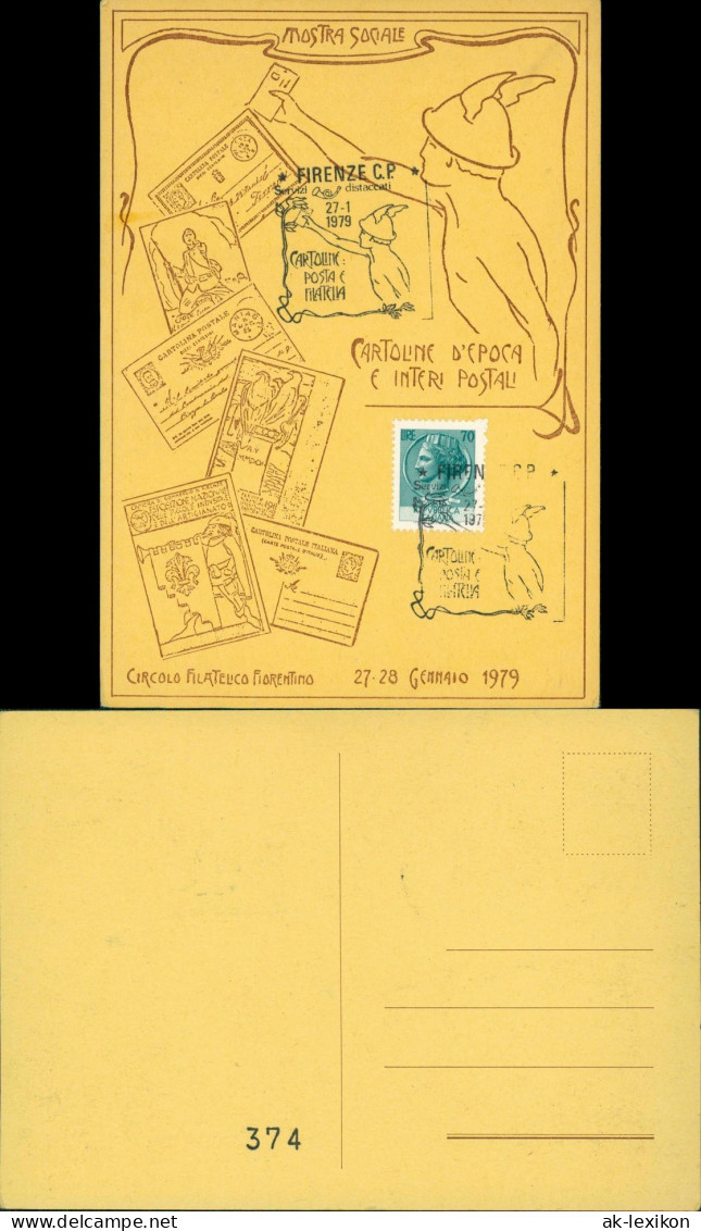 Ansichtskarte  CIRCOLO FILATELCO FIORENTINO Florenz Firenze 1979 - Non Classificati