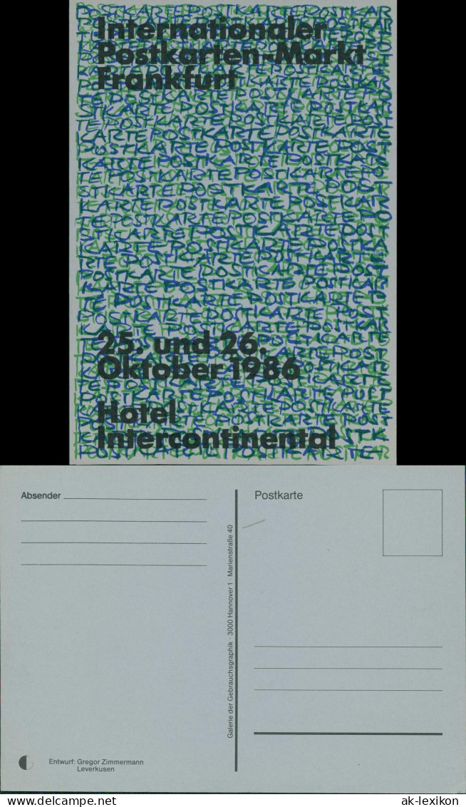 Ansichtskarte  Internationaler Postkartenmarkt Frankfurt 2000 - Contemporain (à Partir De 1950)