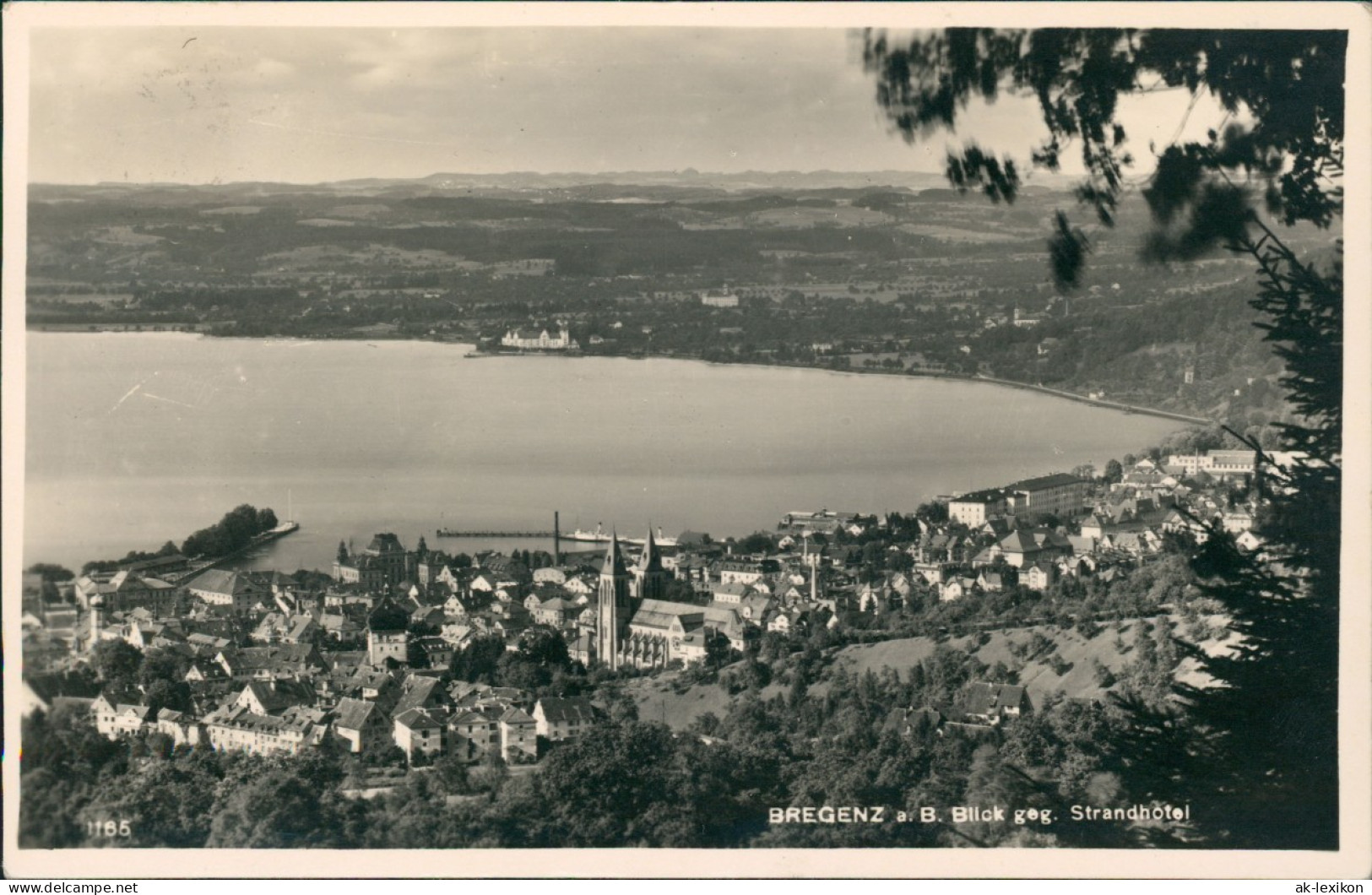 Ansichtskarte Bregenz Blick Geg. Strandhotel - Fotokarte 1935 - Autres & Non Classés