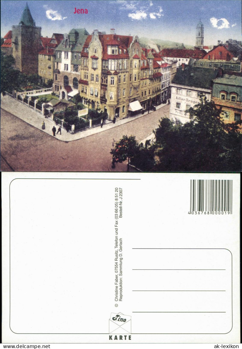 Ansichtskarte Jena Teilansicht Mit Adler Drogerie 1995 - Jena