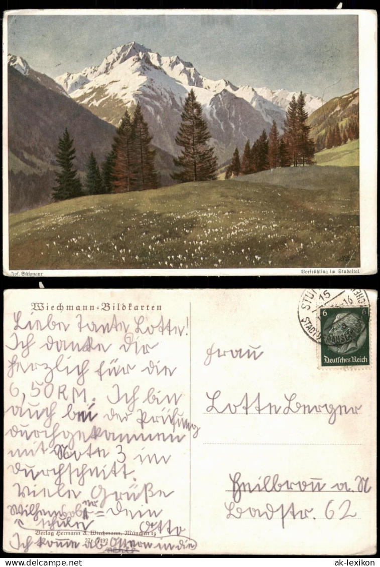 Stimmungsbild Frühling Im Stubaital (Wiechmann-Bildkarte) 1935 - Other & Unclassified