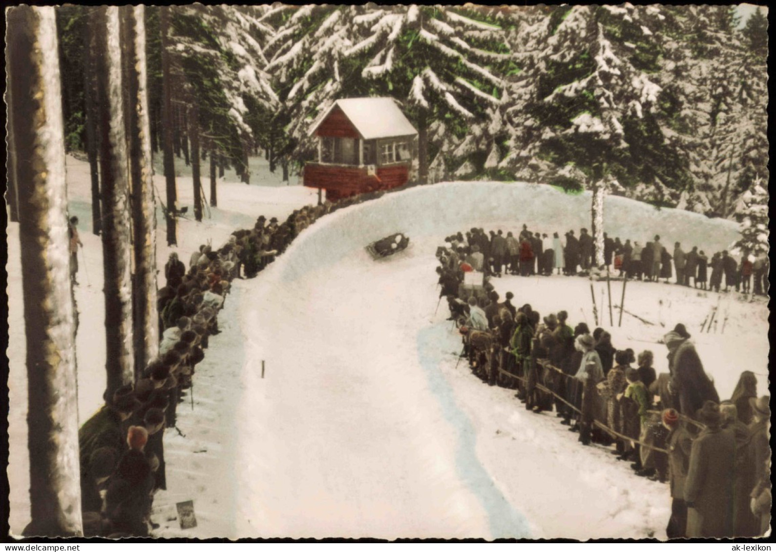 Ansichtskarte Hahnenklee-Bockswiese-Goslar Bobbahn - Wettkampf 1964 - Goslar