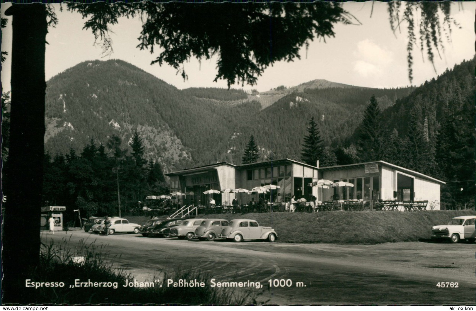 Ansichtskarte Semmering Espresso ,,Erzherzog Johann". Autos 1962 - Altri & Non Classificati