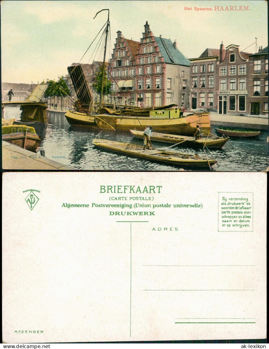 Postkaart Haarlem Het Spaarne 1913 - Haarlem