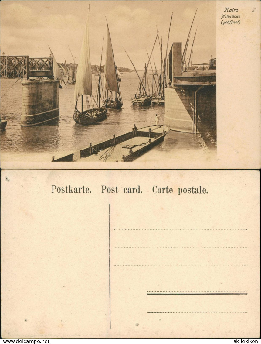 Postcard Kairo القاهرة Nilbrücke 1912 - Cairo