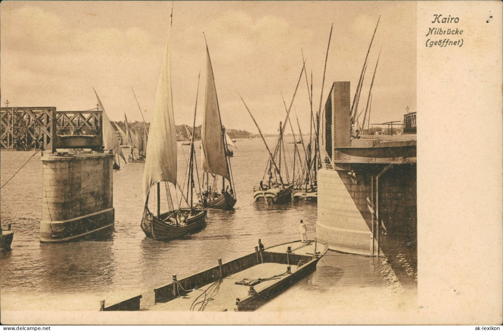 Postcard Kairo القاهرة Nilbrücke 1912 - Le Caire