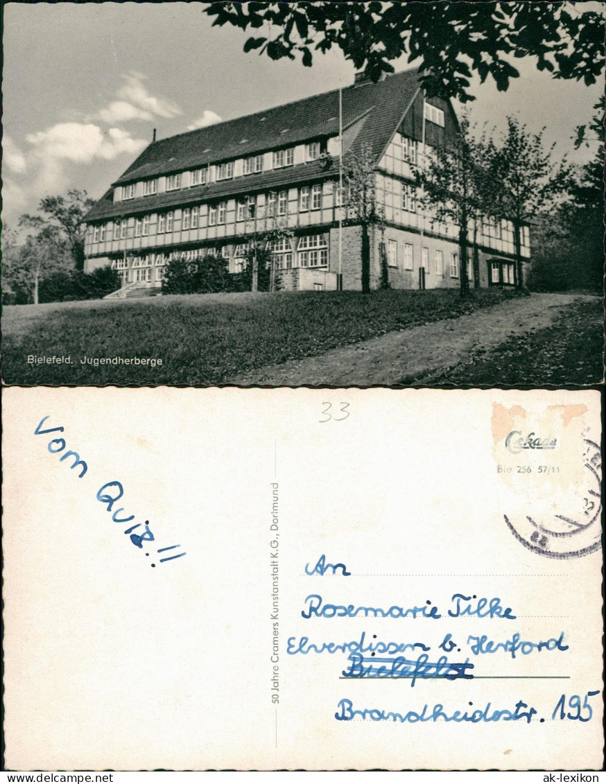 Ansichtskarte Bielefeld Jugendherberge 1957 - Bielefeld