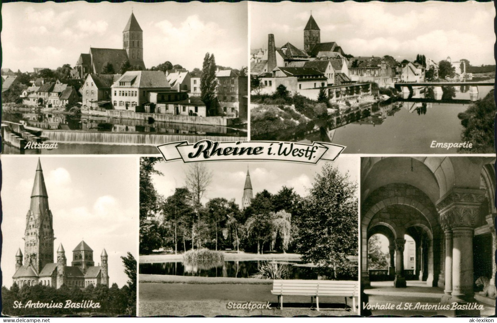 Ansichtskarte Rheine MB: Emspartie, Stadtpark U.a. 1966 - Rheine