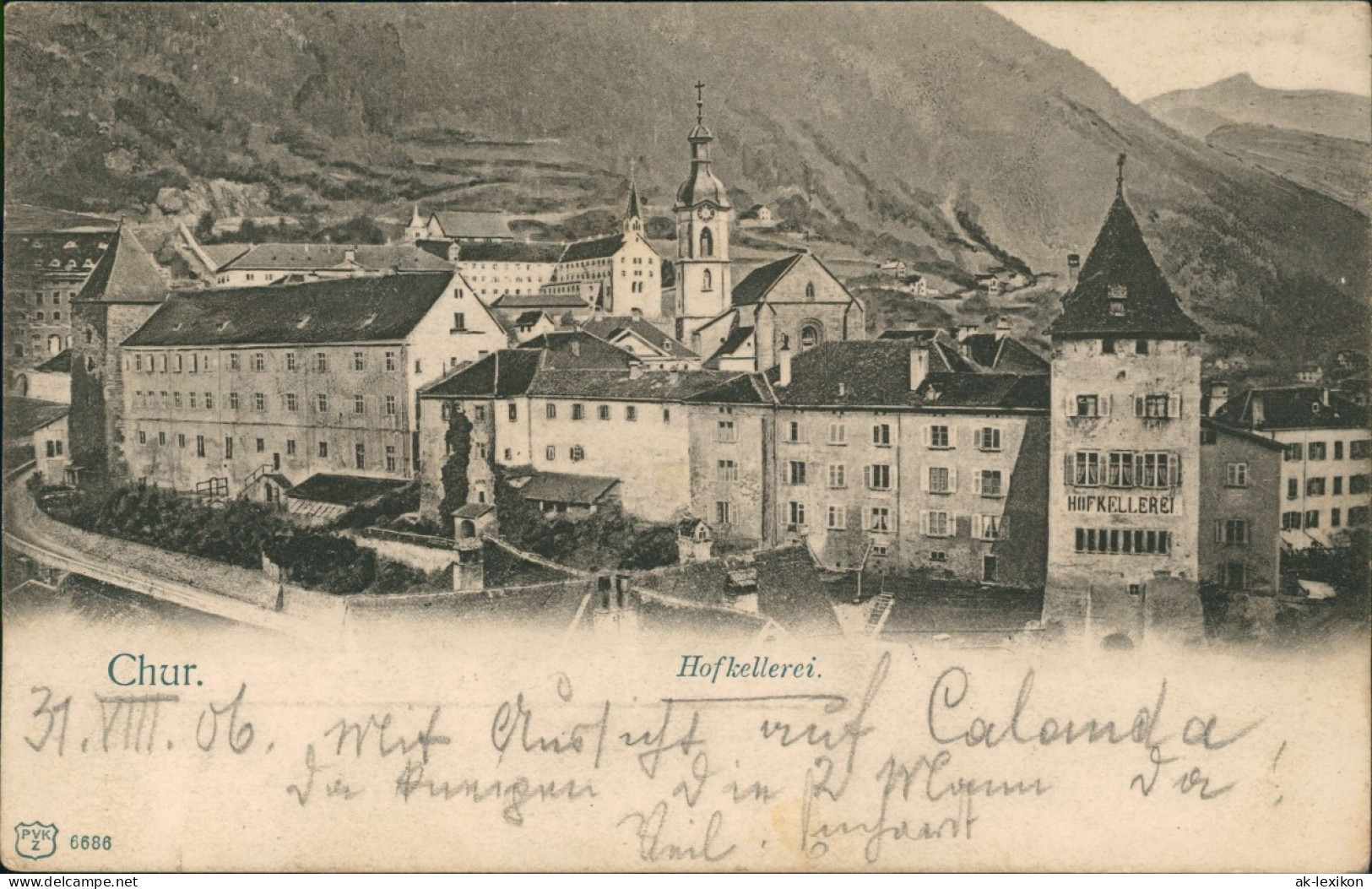 Ansichtskarte Chur Hofkellerei 1906 - Autres & Non Classés