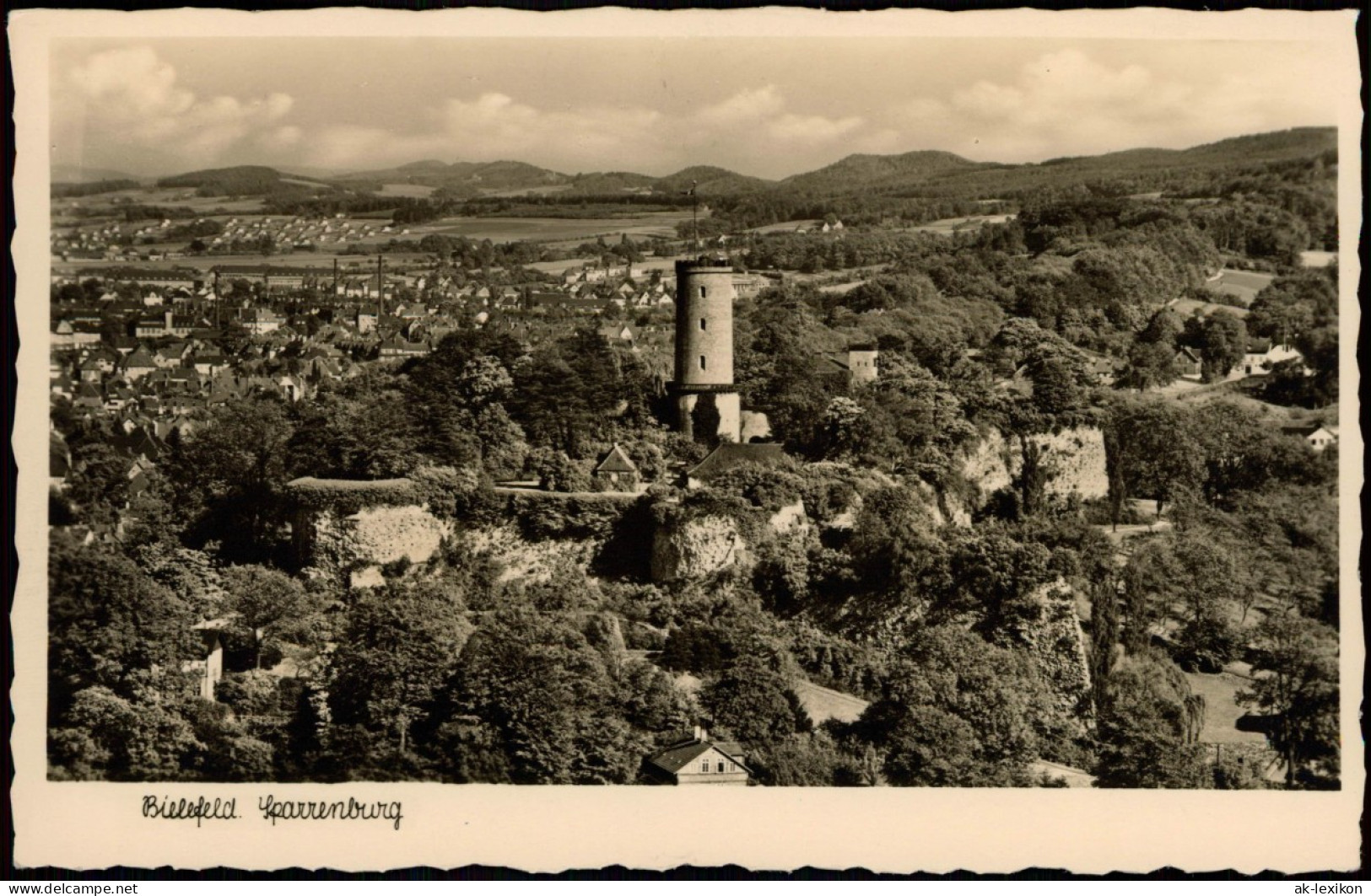 Ansichtskarte Bielefeld Burg Sparrenburg Mit Fernsicht 1939 - Bielefeld