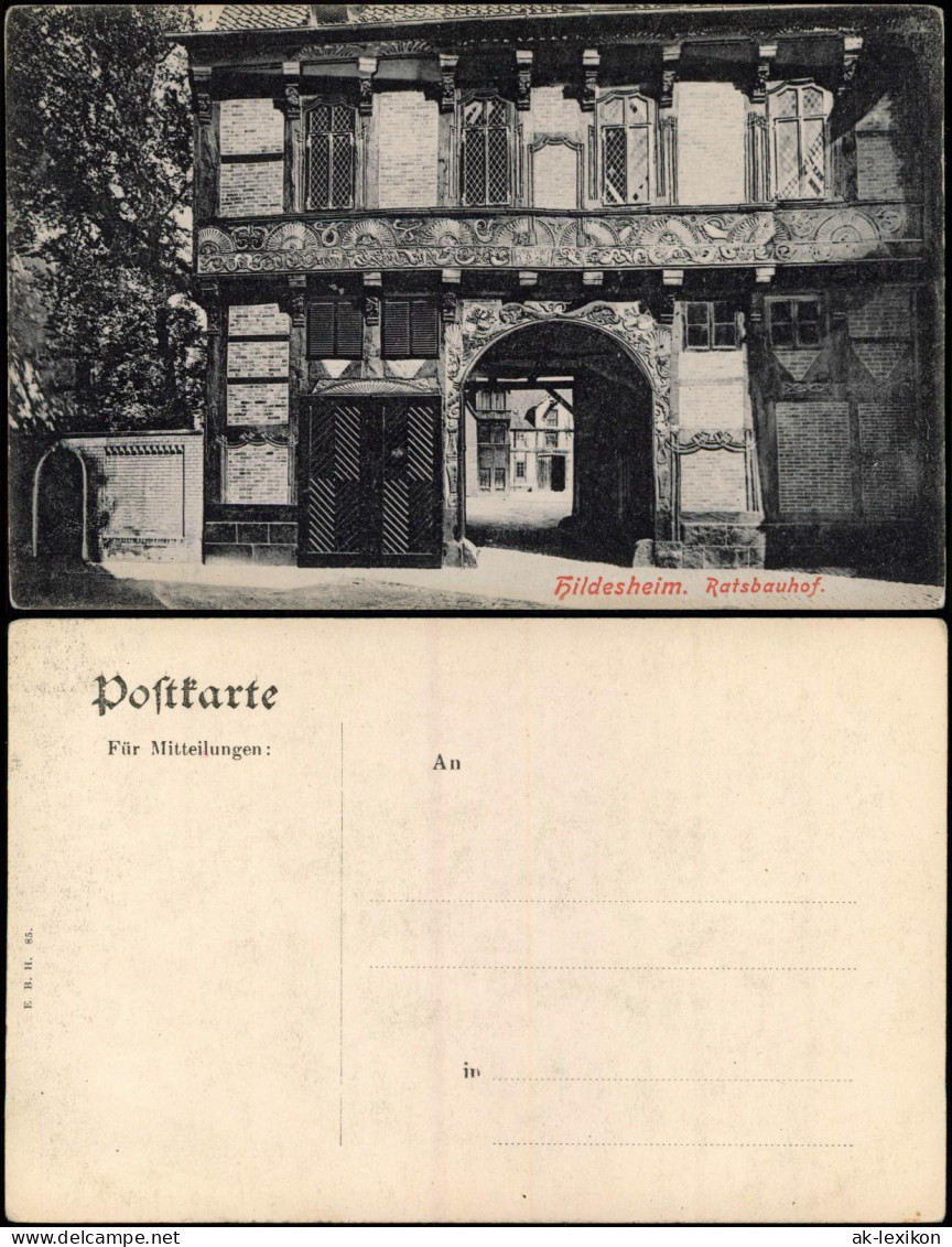 Ansichtskarte Hildesheim Ratsbauhof 1914 - Hildesheim