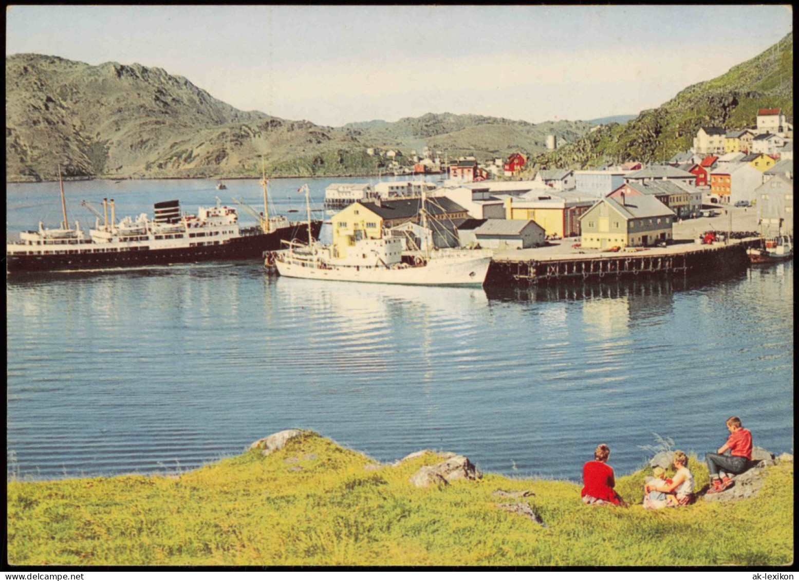 Norwegen  Honningsvag Utsikt Byen The Express Coastal Liner, Hafen Schiffe 1975 - Norvège