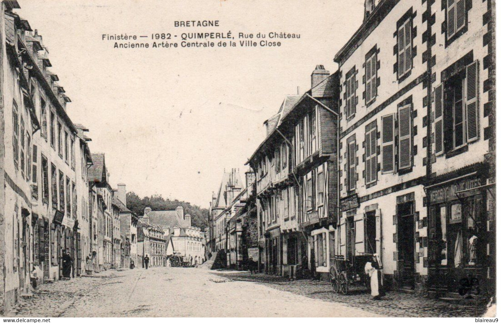 Rue Du Chateau Ancienne Artere Centrale De La Ville Close Erreur 1982 - Quimperlé