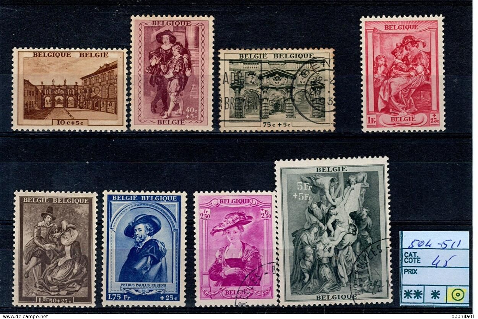 504-511  Obl Côte 45.00€ - Unused Stamps