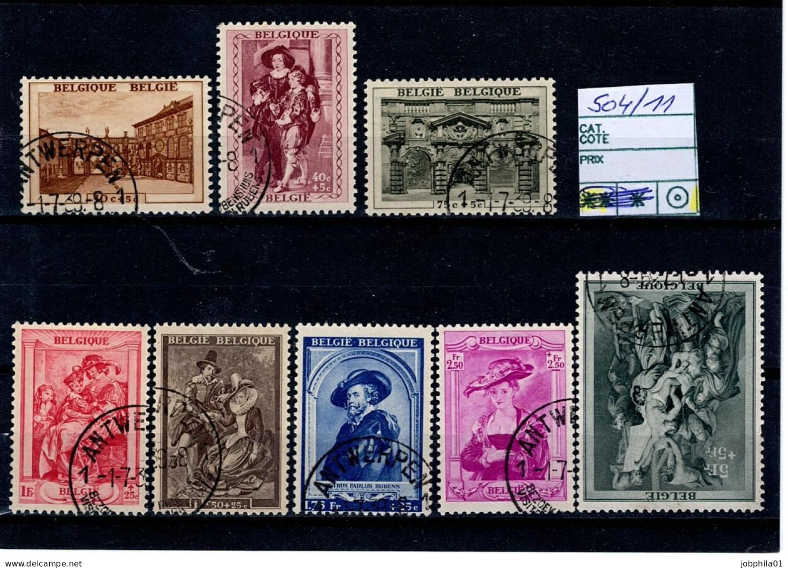 504-511  Obl Côte 45.00€ - Unused Stamps