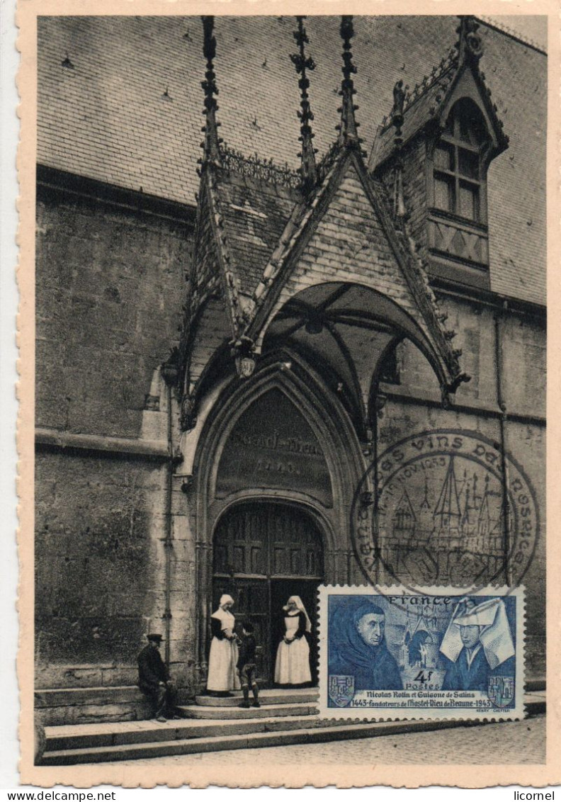 Carte Maxi  1943 : Hotel Dieu De Beaune - 1940-1949