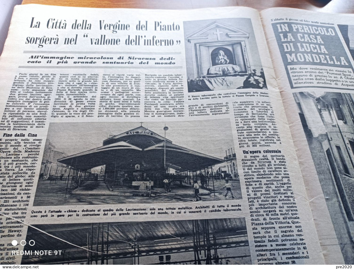 TRIBUNA ILLUSTRATA 1956 GINA LOLLOBRIGIDA SUBIACO SIRACUSA OLATE ACQUATE - Altri & Non Classificati