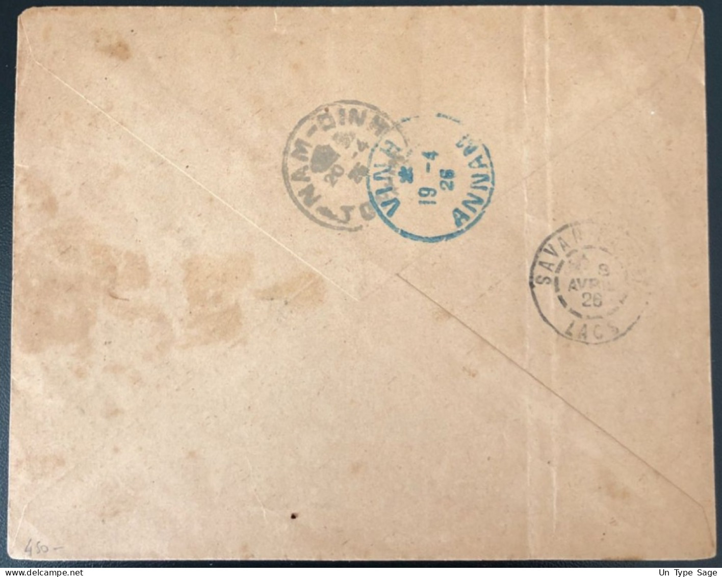 Indochine, Divers Sur Enveloppe Kratie 3.4.1926 - Grande Rareté De Laa Poste Aérienne - Voir Description - (W1499) - Lettres & Documents