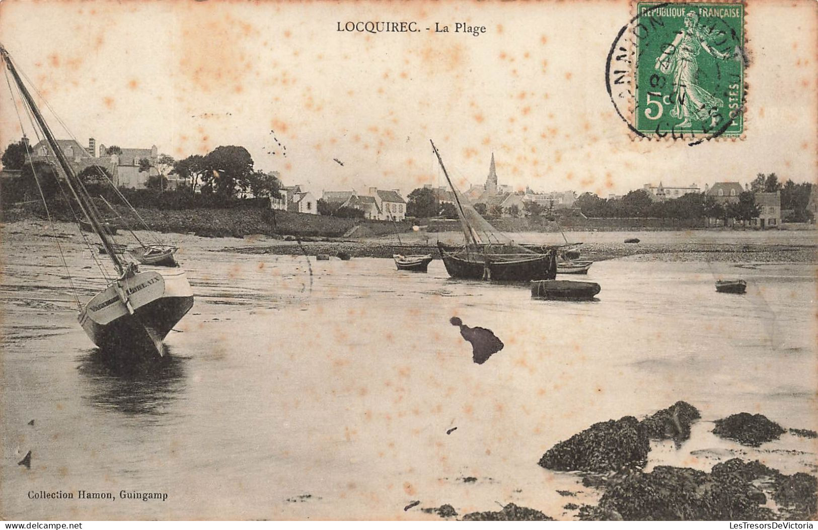 FRANCE - Locquirec - Vue Sur La Plage - Bateaux - Vue Générale - Carte Postale Ancienne - Locquirec