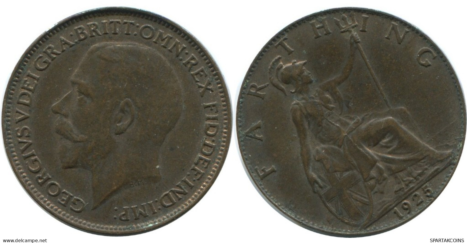 FARTHING 1925 UK GBAN BRETAÑA GREAT BRITAIN Moneda #AG773.1.E.A - B. 1 Farthing