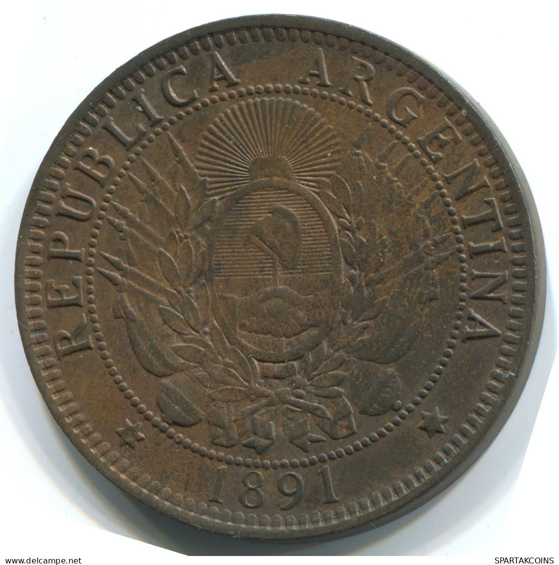 2 CENTAVOS 1891 ARGENTINA Moneda #WW1138.E.A - Argentina